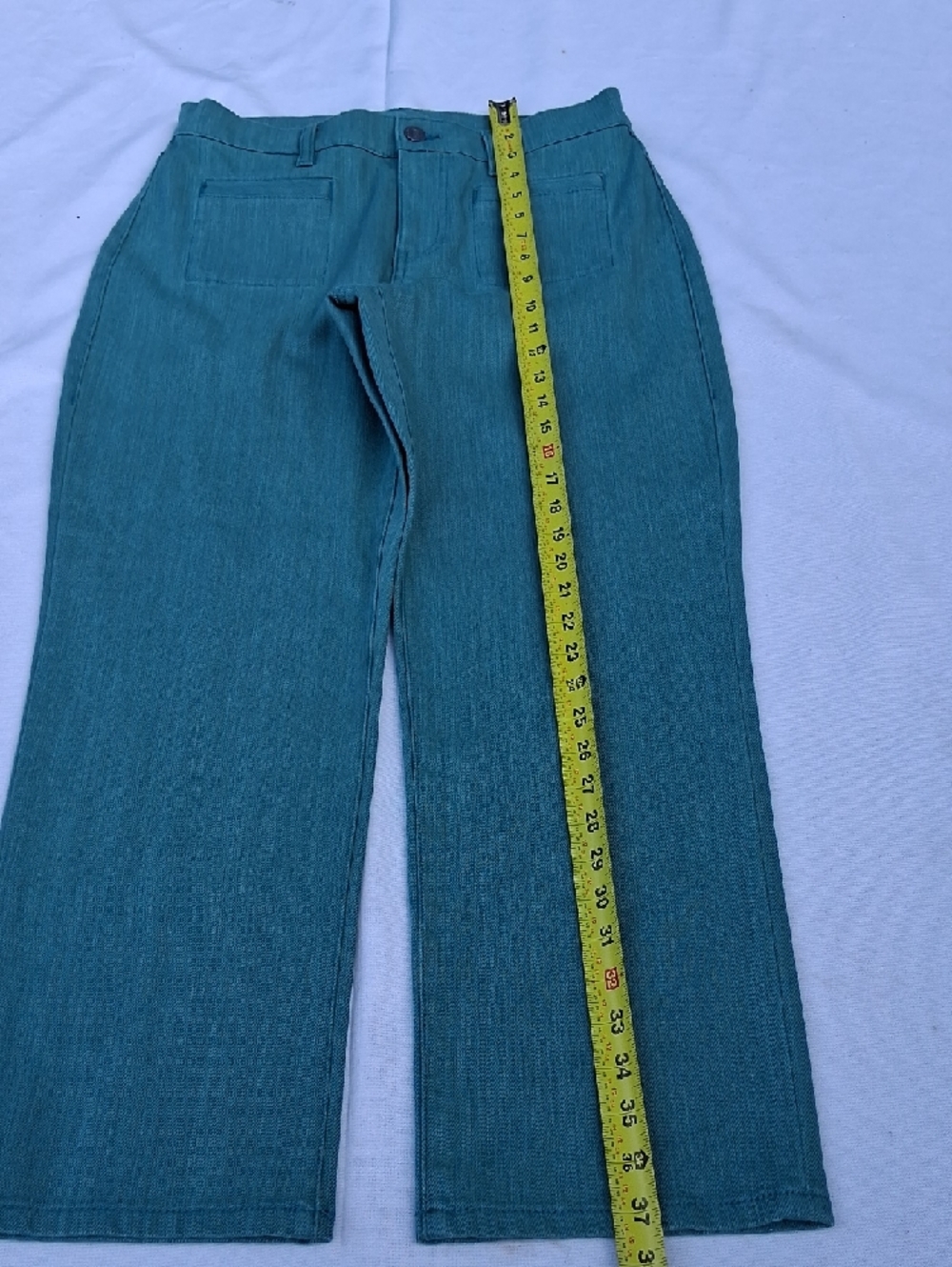 CAbi Teal-Green Straight-Leg Jeans - Picture 14 of 16